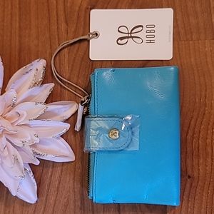 HOBO Ray Aqua Leather Bifold Wallet